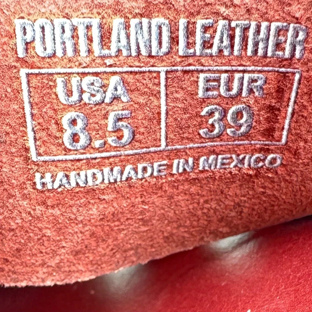Portland Leather Sandals Roma Cross Strap Womens US 8.5 /EU 39 Red Marsala Boho